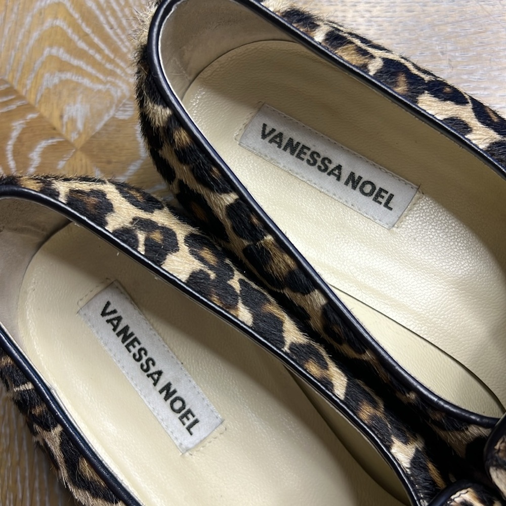 VANESSA NOEL Leopard Chunky Tassel Loafer 41.5 - Picture 5 of 11